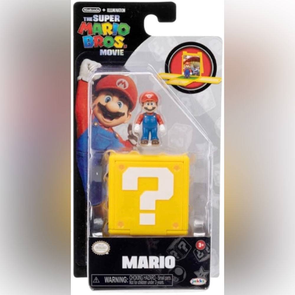 THE SUPER MARIO BROS. MOVIE – 1.25” Mario Mini Figure with Question Block